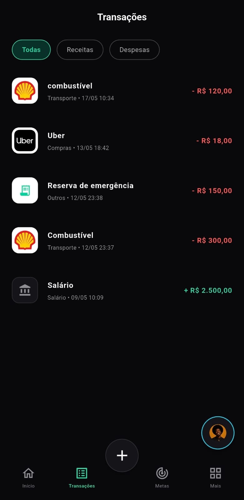 FinanZ Transações